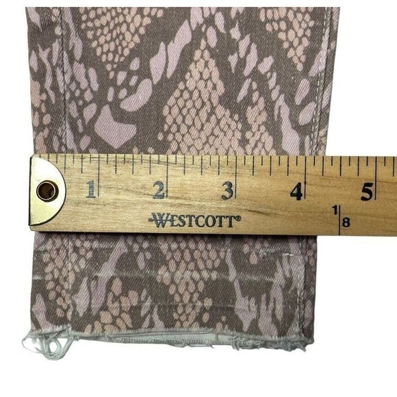 J Brand Alana Mid Rise Crop Skinny Ankle Photo‎ Ready Snake Print Jeans Size 23 - Picture 8 of 14